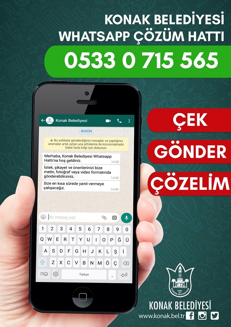 Konak Belediyesi Whatsapp’ta