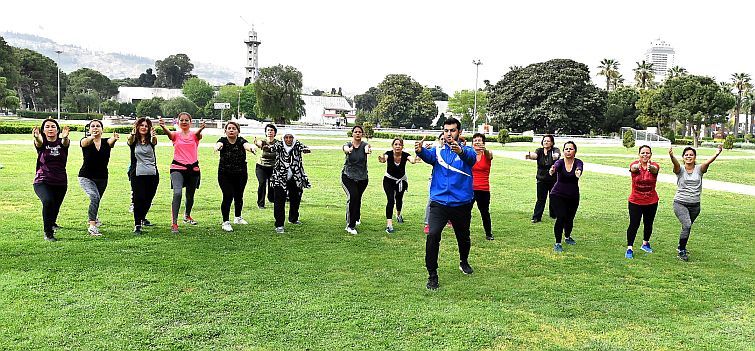 Kültürpark'ta sabah sporu keyfi