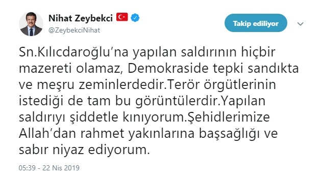 Kılıçdaroğlu'na saldırıya Zeybekci'den tepki: Hiçbir mazereti olamaz
