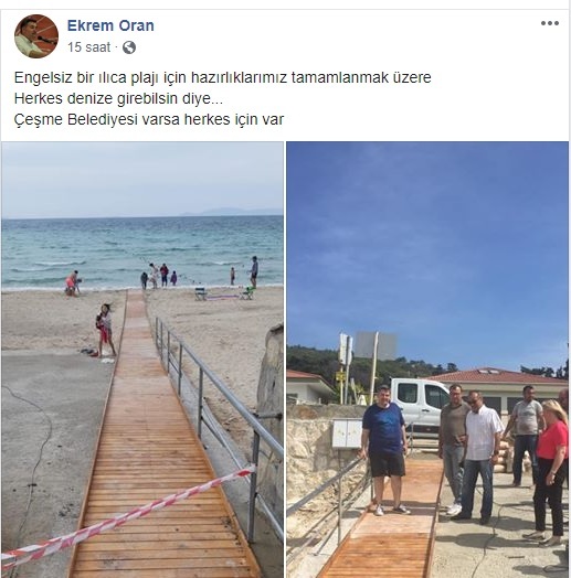 Çeşme'nin Ilıca plajında engeller kalkıyor: Başkan Oran'dan örnek hareket!