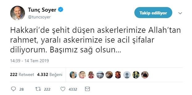 Başkan Soyer’den 15 Temmuz paylaşımı