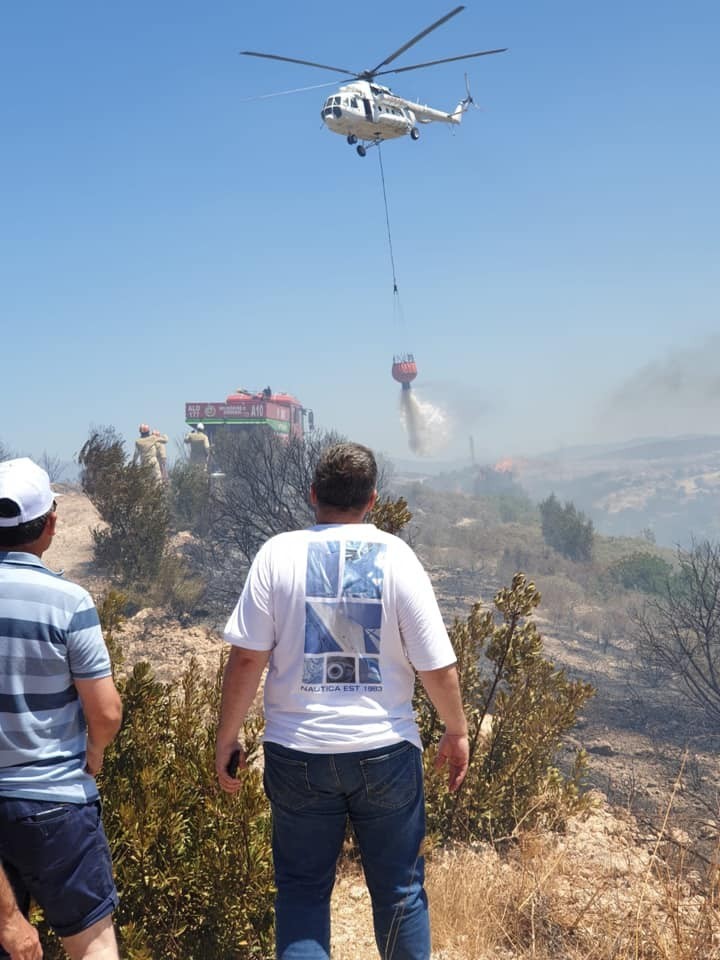 Alaçatı'da makilik yangını ucuz atlatıldı