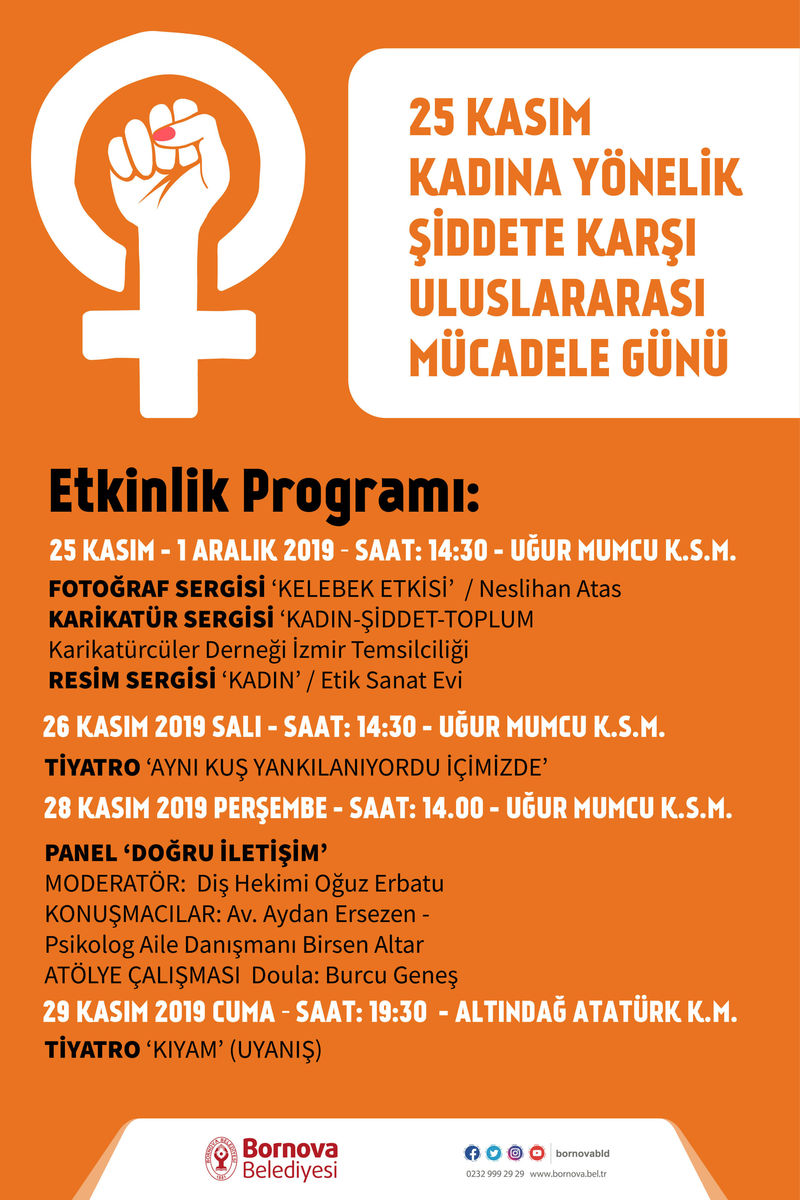 Bornova'da sesler "Kadına yönelik şiddetle mücadele" için yükselecek