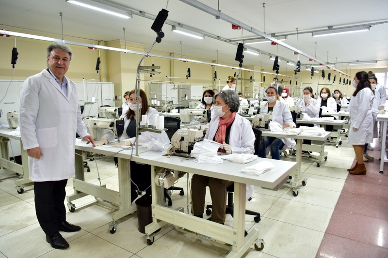 Altın Bilezik Atölyesi’nde maske üretimine başlandı