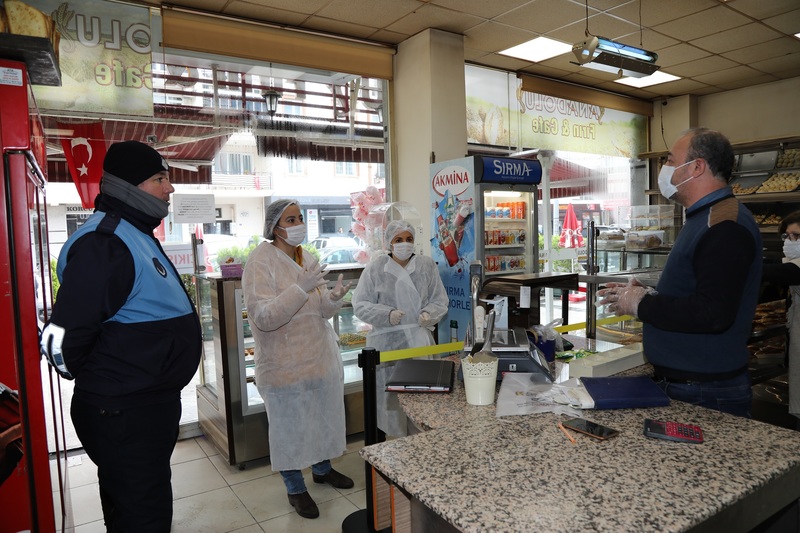 Gaziemir’de ekmek fırınlarına koronavirüs denetimi