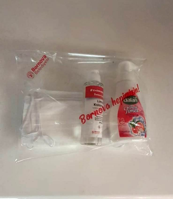 Bornovalı şoförlere koronadan korunma paketi