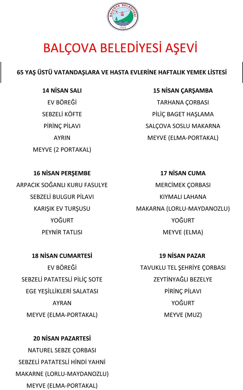 Balçova’nın dayanışma menüsü