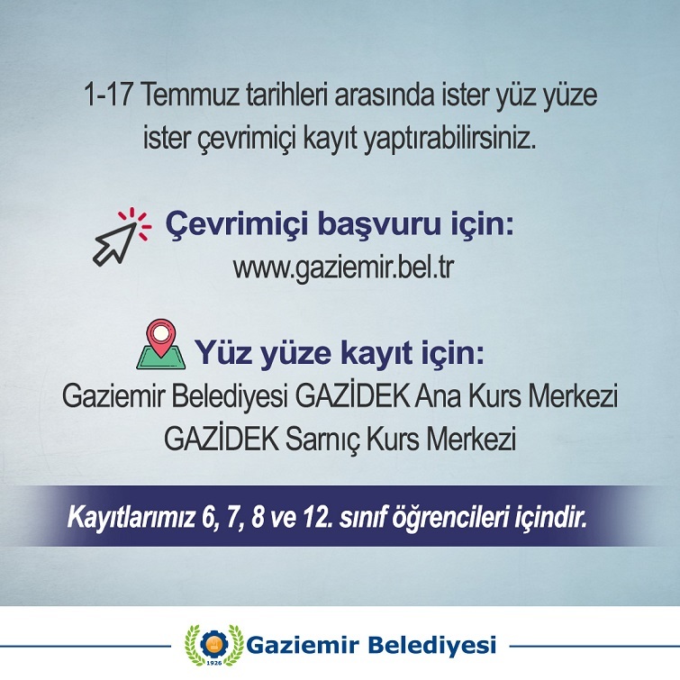 GAZİDEK’te kayıt zamanı
