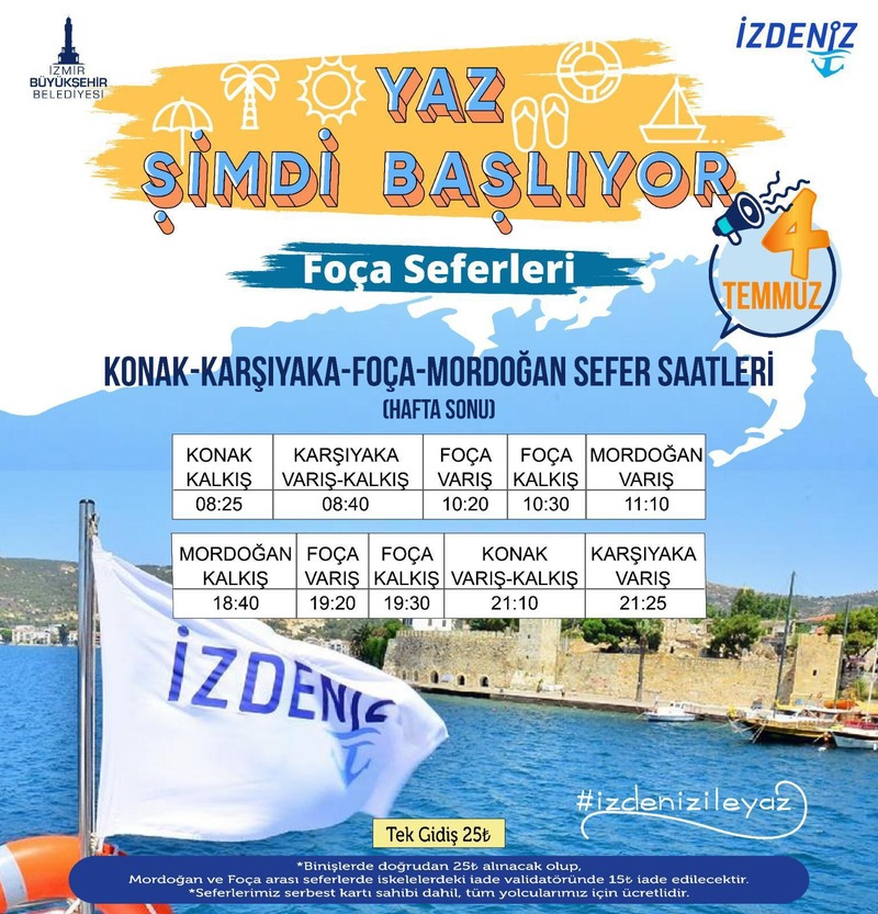 İZDENİZ’de yaz seferleri başlıyor