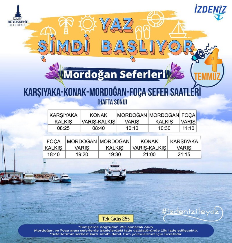İZDENİZ’de yaz seferleri başlıyor
