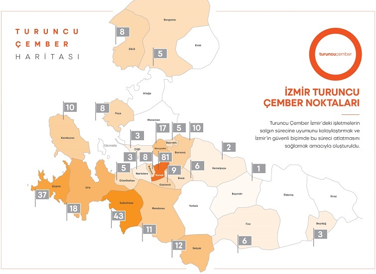 Bergama, Beydağ ve Bayındır da Turuncu Çember’e katıldı