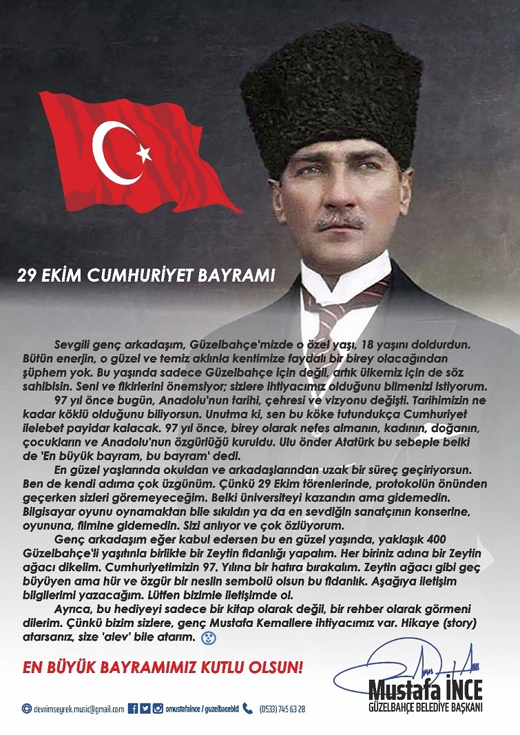 Başkan İnce'den gençlere mektup ve Nutuk