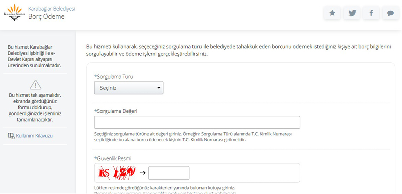 Karabağlar Belediyesi ‘e-devlet’te
