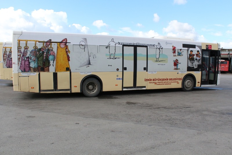 Cinsiyet eşitliği mesajları otobüslerle yollarda