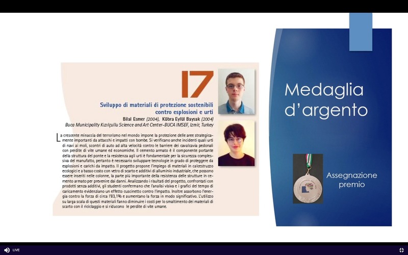 Kızılçullu’nun gençlerine İtalya’dan bilim ve sanat ödülü